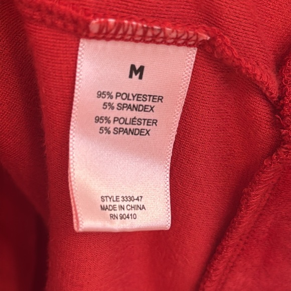 JUICY COUTURE New Red Velvet Lounging Set With Bling Logo NWOT Size Medium - Picture 2 of 6